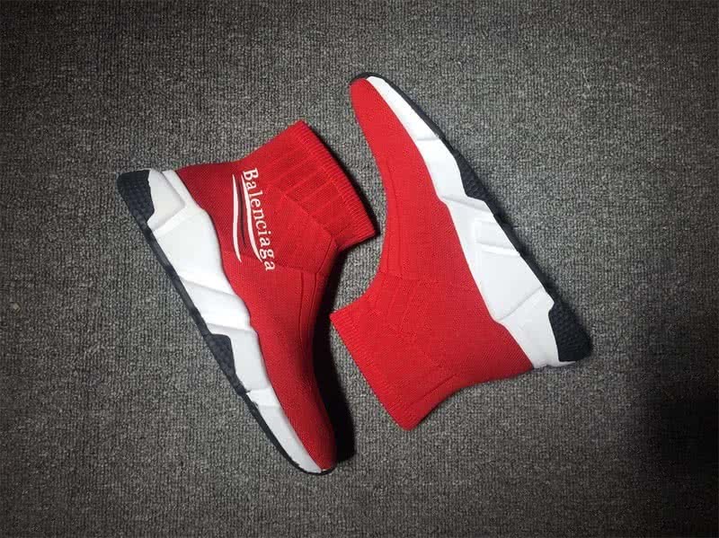 Balenciaga Speed Sock Boots Red 1