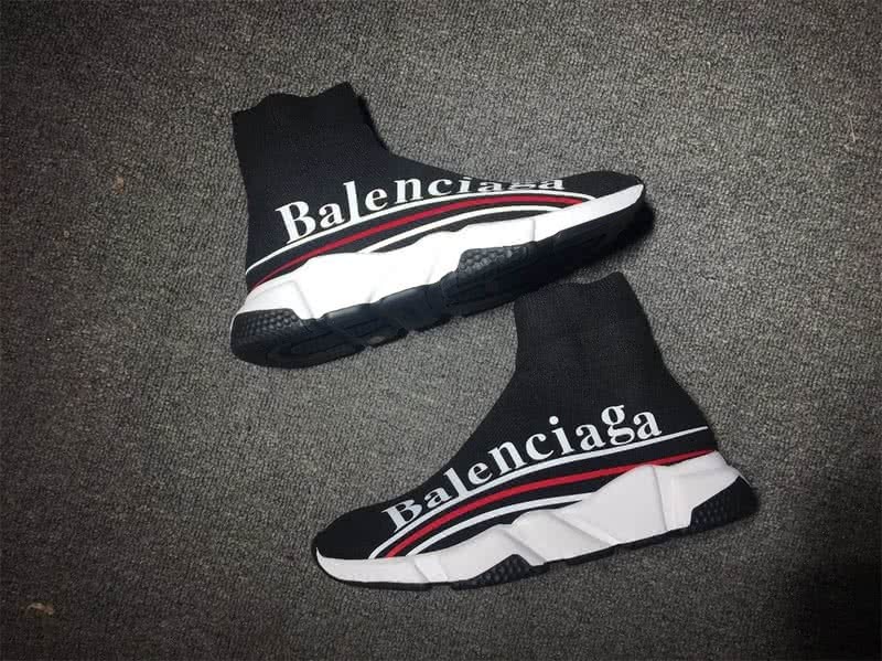 Balenciaga Speed Sock Boots Black with Logo 8