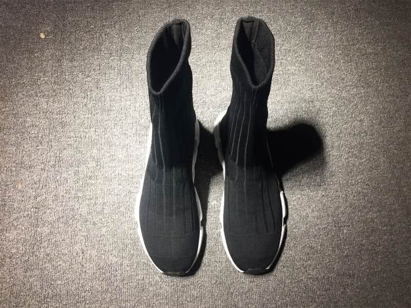 Balenciaga Speed Sock Boots Black White 2