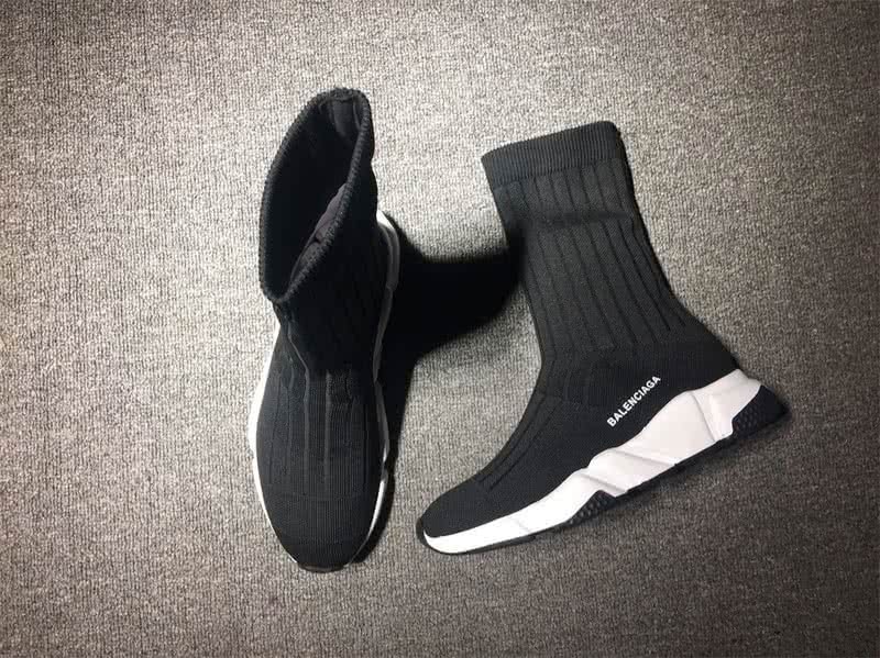 Balenciaga Speed Sock Boots Black White 3