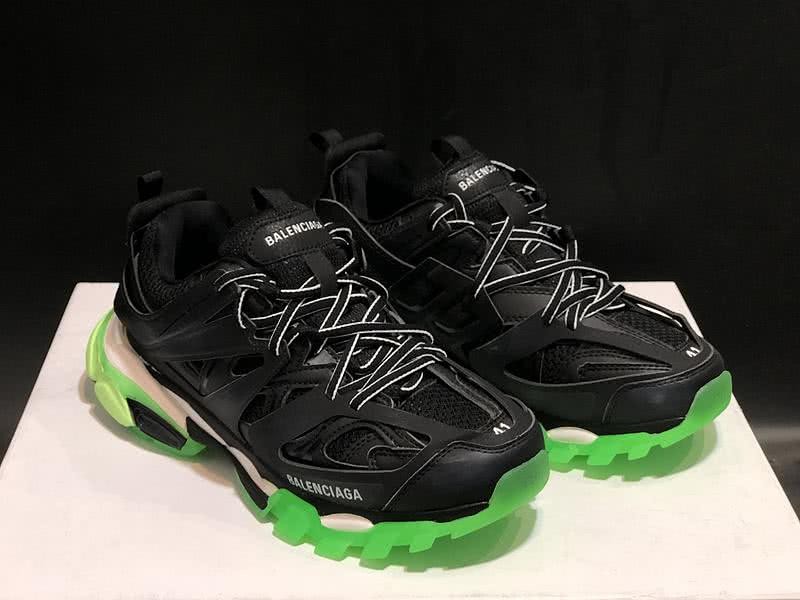 Balenciaga Triple S Sports Shoes Black Green Men Women 5
