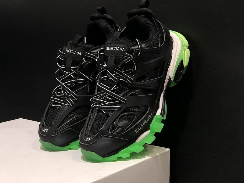 Balenciaga Triple S Sports Shoes Black Green Men Women 8