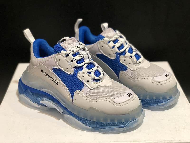 Balenciaga Triple S Sports Shoes Air Grey Blue Men Women 3