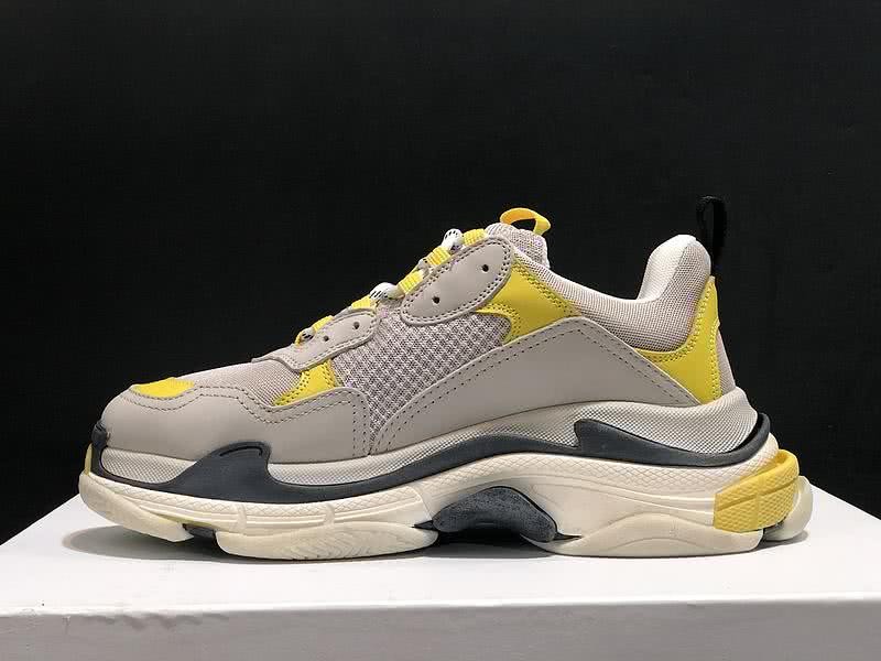 Balenciaga Triple S Sports Shoes Grey Yellow Men Women 4
