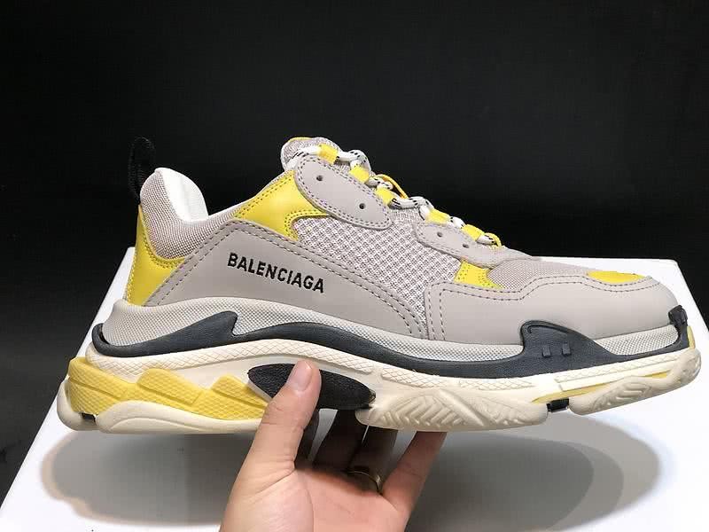 Balenciaga Triple S Sports Shoes Grey Yellow Men Women 11