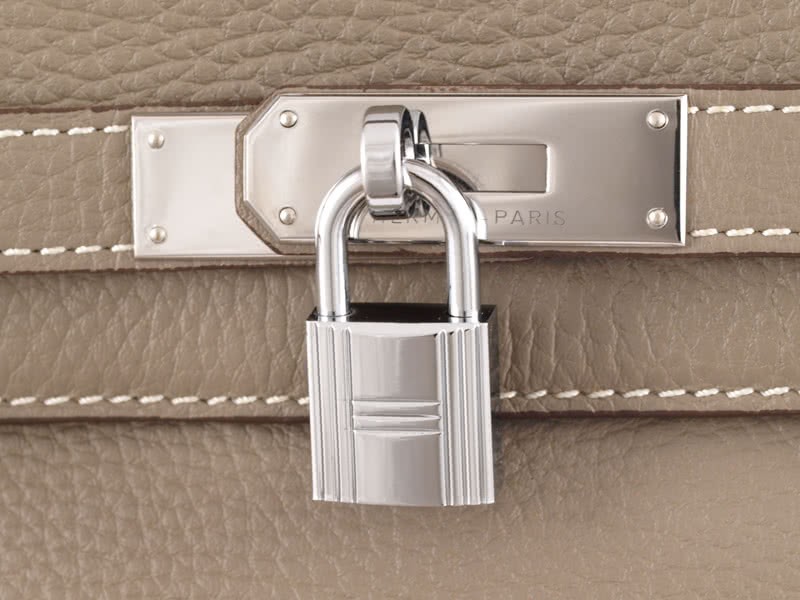 Hermes Kelly 32cm Togo Leather Clemence Gris Clair 6