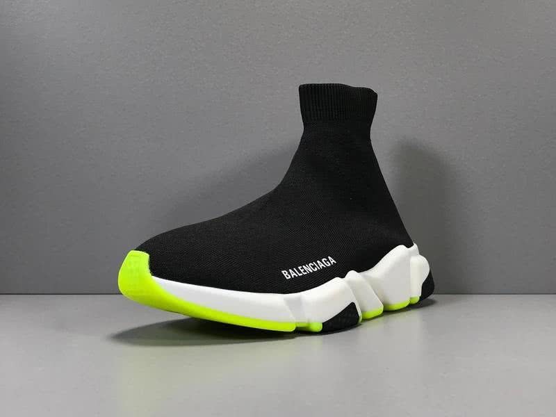 Balenciaga Speed Sock Boots Black White Green Men Women 6