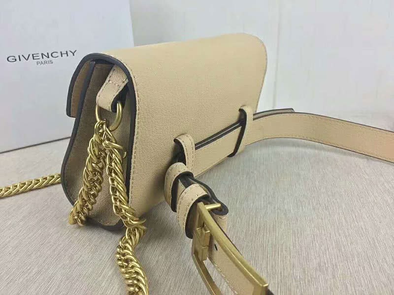 Givenchy Small gv3 Bag In Grained Leather And Suede Beige 8
