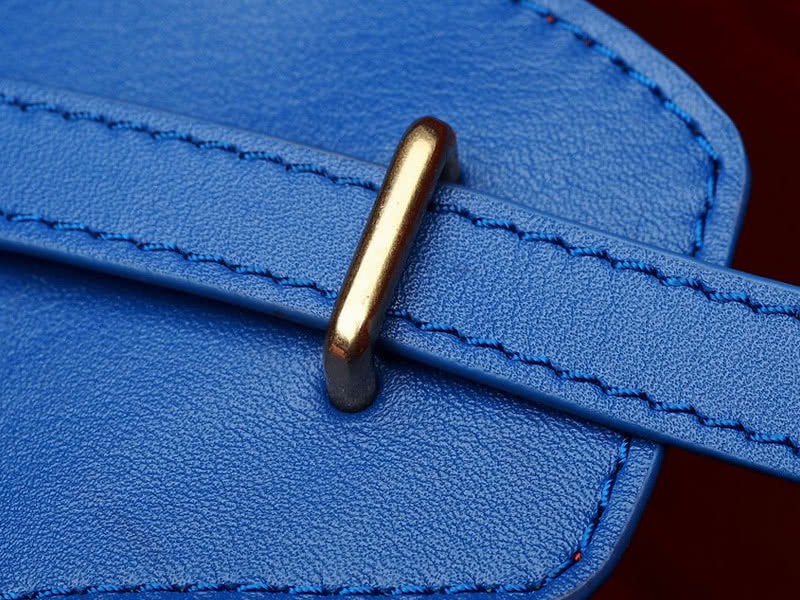 Celine Tie Nano Top Handle Bag Leather Blue 16