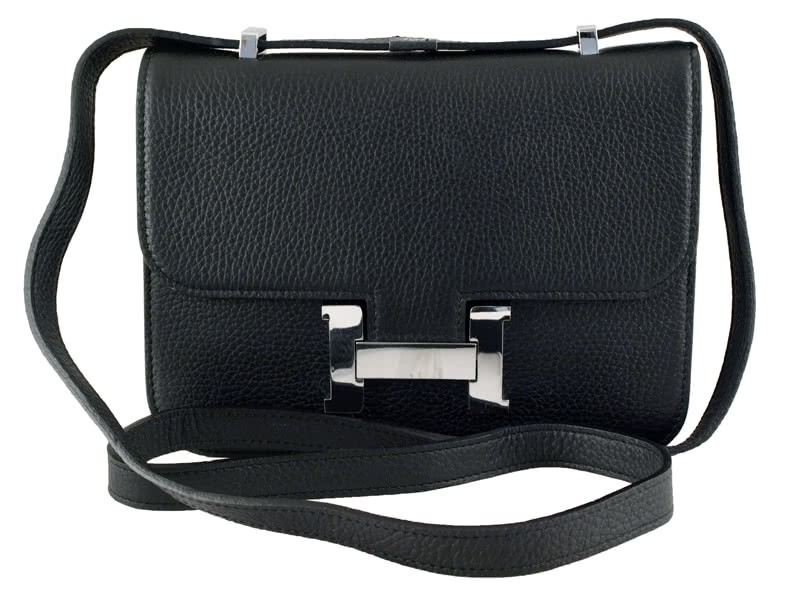 Hermes Constance 23 Single Shoulder Bag Togo Leather Black 1