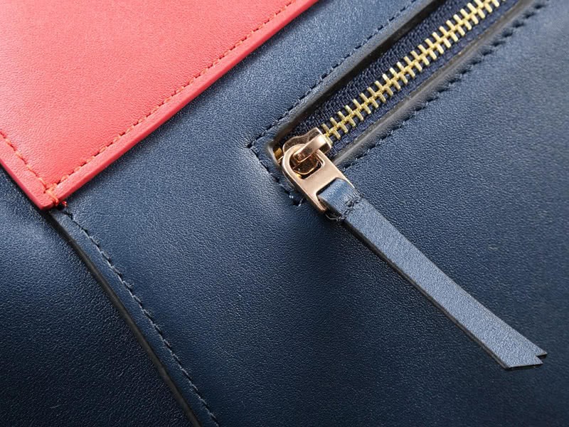 Celine Mini Belt Bag Smooth Calfskin Night Blue With Indian Red 11