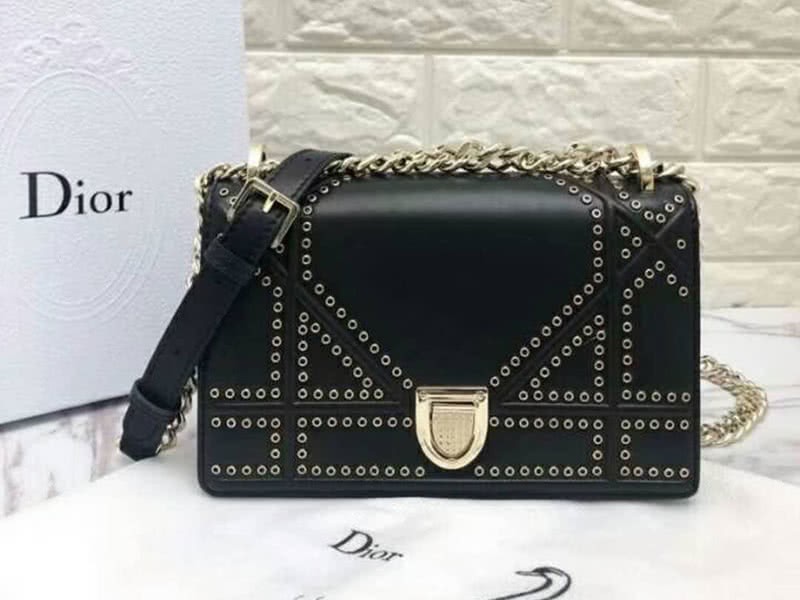 Dior Small Diorama Calfskin Bag Black d0421-1 1