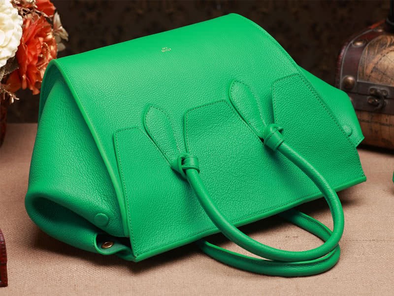 Celine Tie Nano Top Handle Bag Leather Green 7