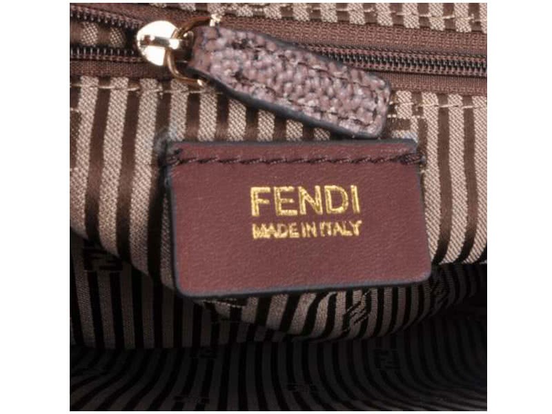 Fendi Chameleon Shoulder Bag Dark Coffee 10