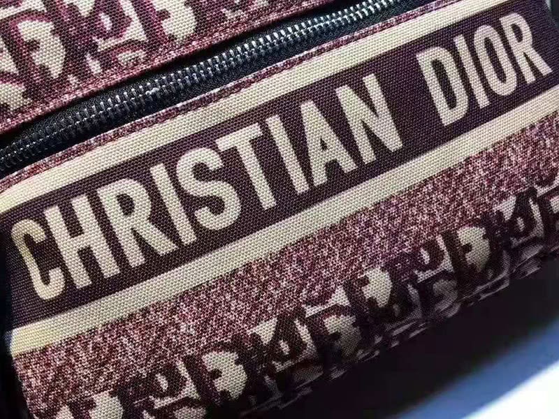 Dior Oblique With Christian Logo Backpack Burgundy 6
