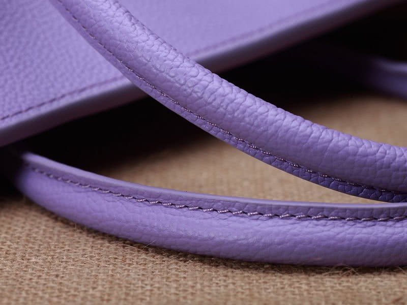 Celine Tie Nano Top Handle Bag Leather Purple 8