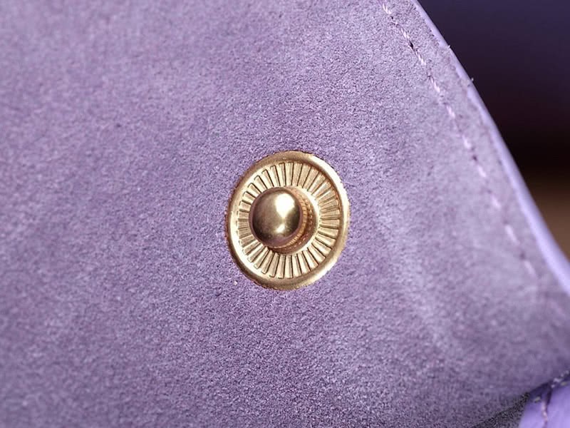 Celine Tie Nano Top Handle Bag Leather Purple 18
