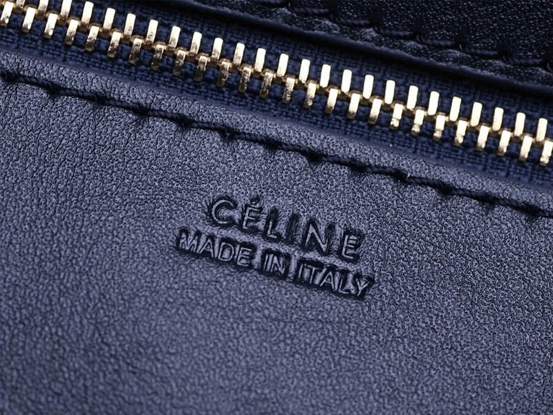 Celine Tie Nano Top Handle Bag Leather Blue Python 20