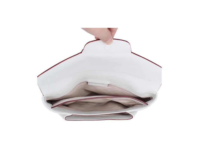 Givenchy Antigona Envelope Clutch Grained Leather White 3