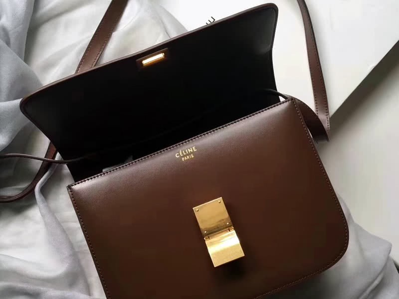 Celine Medium Classic Bag In Box Calfskin Brown 9