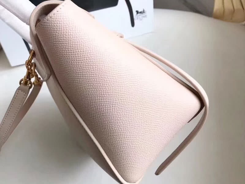 Celine Micro Belt Bag In Grained Calfskin Pink 3