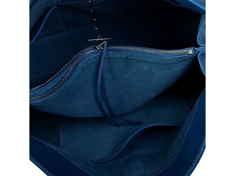 Celine Calf Leather Shoulder Bag Blue 10