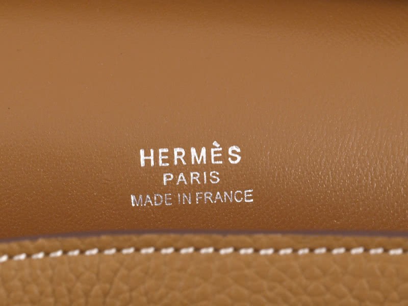 Hermes Jypsiere 34 Messenger Bag Clemence Gold 9
