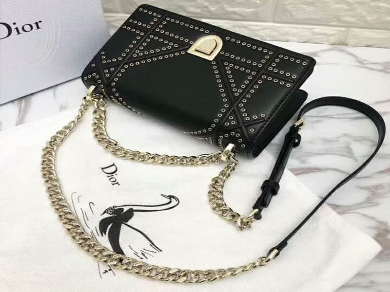 Dior Small Diorama Calfskin Bag Black d0421-1 5
