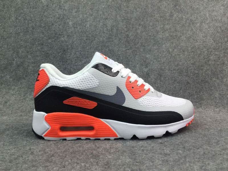 Air Max 90 White Grey Red Shoes Men 1