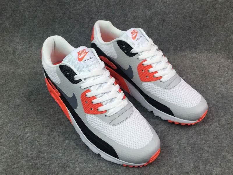 Air Max 90 White Grey Red Shoes Men 2