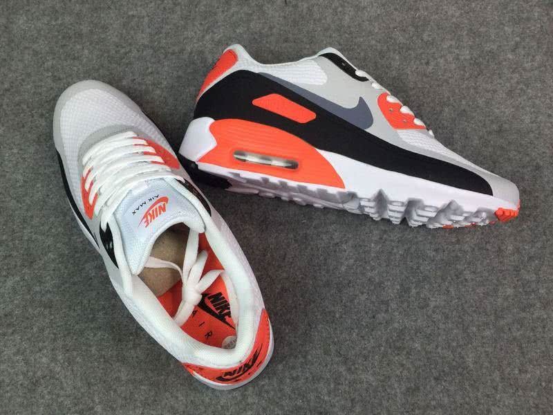 Air Max 90 White Grey Red Shoes Men 6