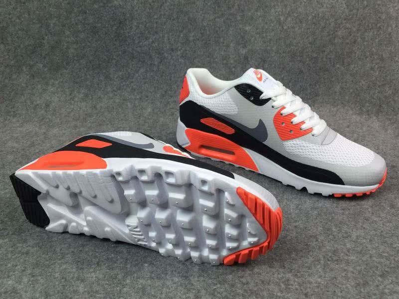 Air Max 90 White Grey Red Shoes Men 8