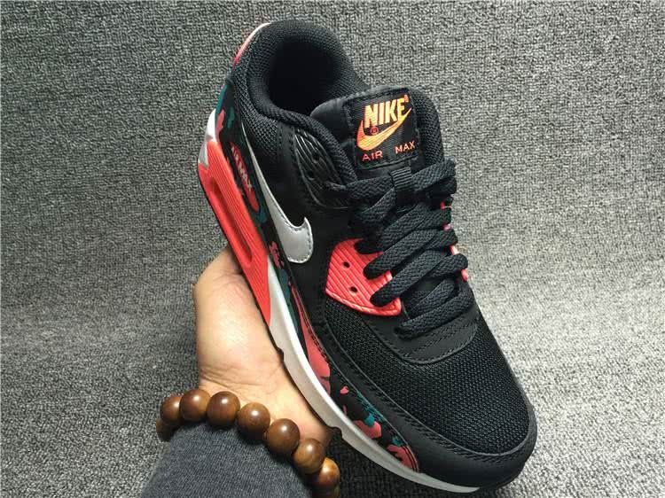 Nike Air Max 90 Black Red Shoes Women 7