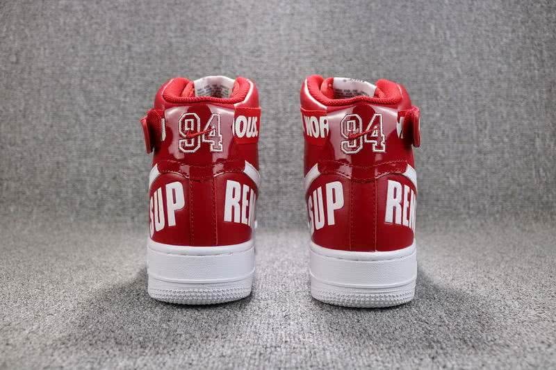 Nike Supreme x Nike Air Force 1 High QS  Shoes Red Men/Women 3