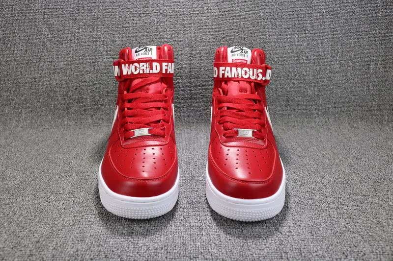 Nike Supreme x Nike Air Force 1 High QS  Shoes Red Men/Women 4