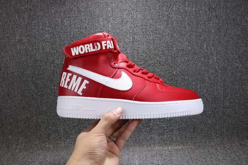 Nike Supreme x Nike Air Force 1 High QS  Shoes Red Men/Women 5