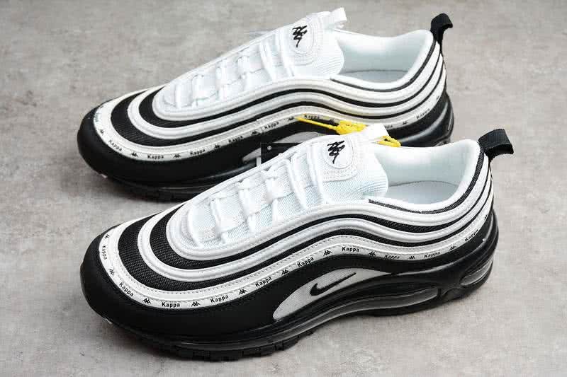 Nike Air Max97×Kappa Women Men Black White Shoes 1