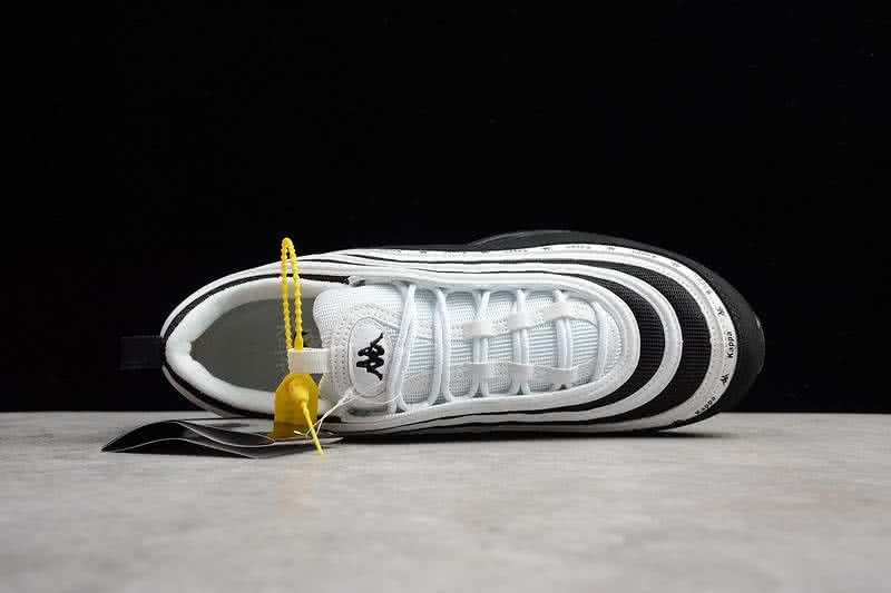 Nike Air Max97×Kappa Women Men Black White Shoes 6