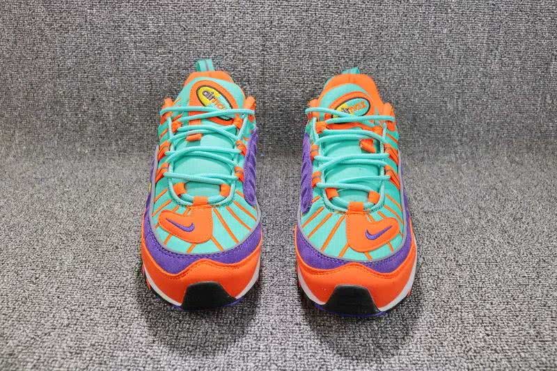  Nike Air Max 98 QS Men Blue Orange Shoes 4