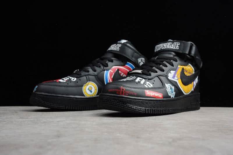 Supreme x NBA x Nike Air Force 1 AF1 Shoes Black Men 2