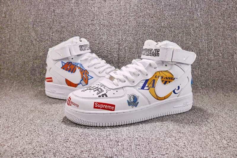 Supreme x NBA x Nike Air Force 1 AF1 Shoes White Men 2