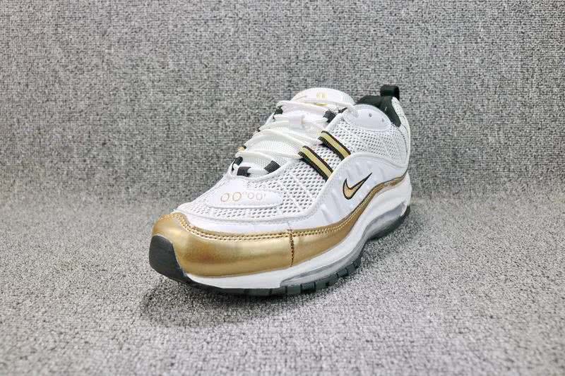Nike Air Max 98 Men White Gold Shoes 6