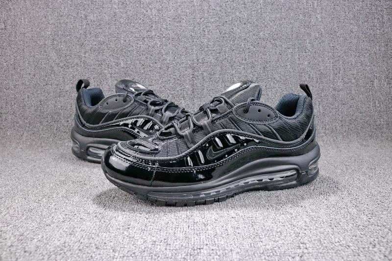 Supreme x Nike Air Max 98 Men Black Shoes 2
