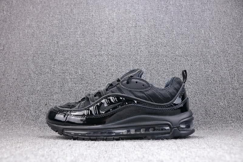 Supreme x Nike Air Max 98 Men Black Shoes 8