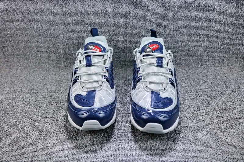Supreme x Nike Air Max 98 Men White Blue Shoes 4