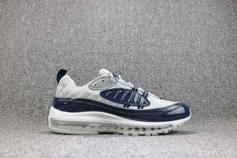 Supreme x Nike Air Max 98 Men White Blue Shoes 7