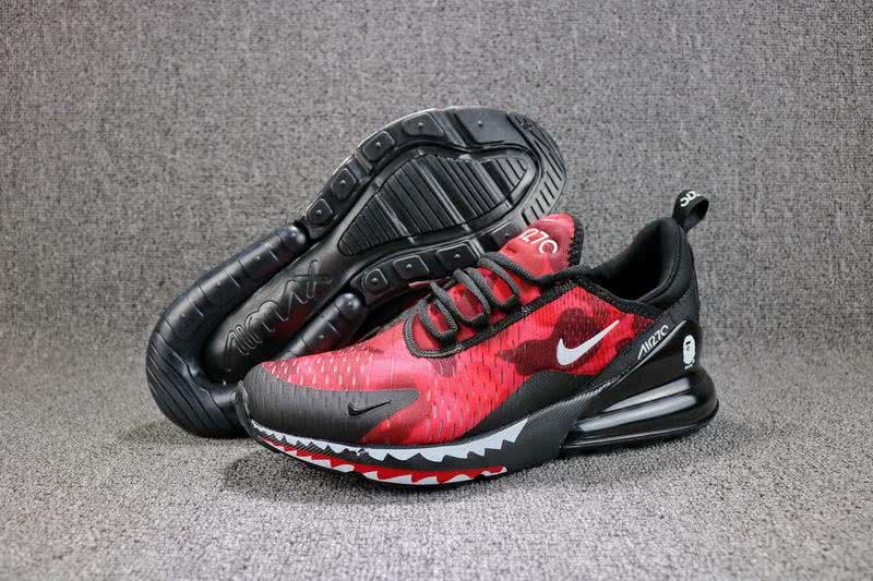 A Bathing APE x Nike Air Max 270 Men Black Red Shoes 1