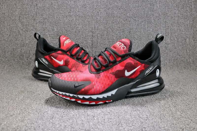 A Bathing APE x Nike Air Max 270 Men Black Red Shoes 2