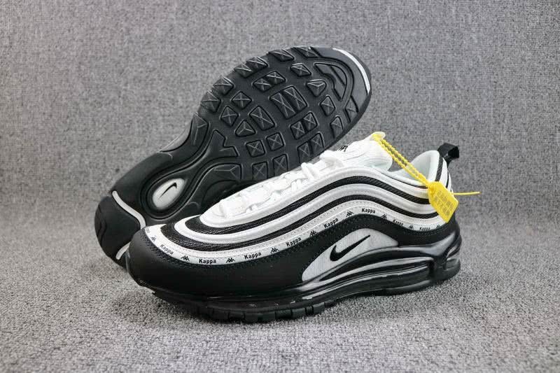  Nike Air Max97×Kappa Women Men White Black Shoes 1