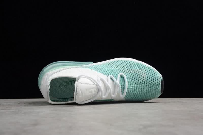Nike Air Max 270 Flyknit White Blue Shoes Women 2